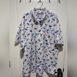 Dixxon Flannel "Motor Boatin" Shirt Mens 3XL Button Down Hawaiian Funny Pocket